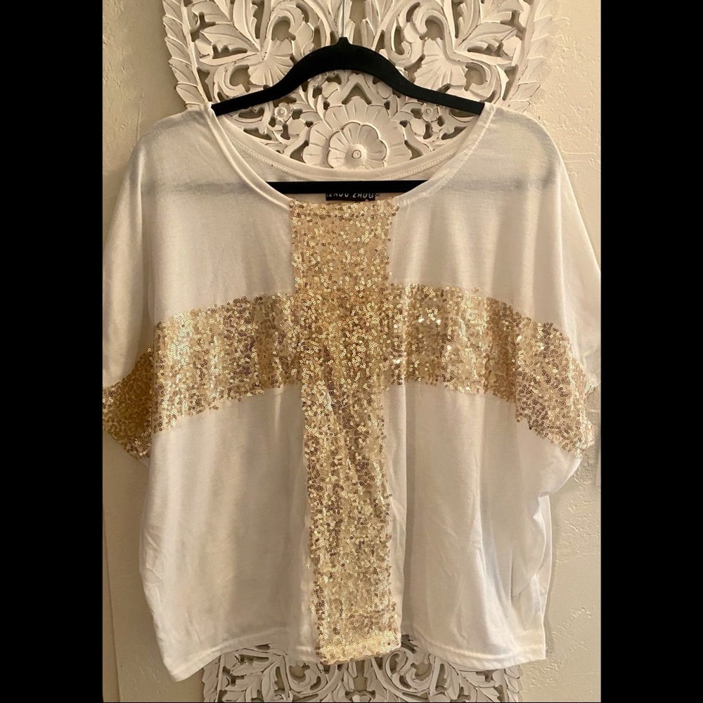 Sequins Cropped Top